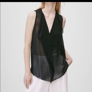 Aritzia Babaton 100% silk Ainsley blouse, xxs